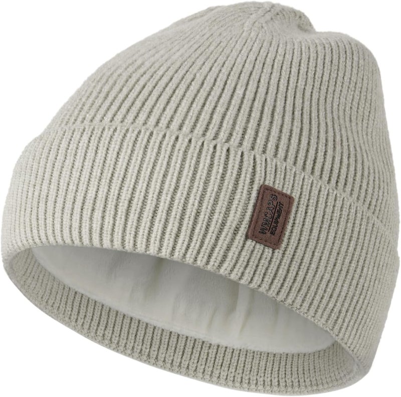 Wmcaps Winter Beanie for Men Women, Fleece Lined Beanie Soft Warm Knit Hat Ski Stocking Cuffed Cap - Image 1